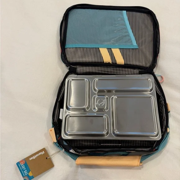 PlanetBox Stainless Steel Lunchbox with Space-Themed Bag - Picture 5 of 7
